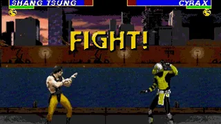 Shang Tsung vs Cyrax - Ultimate Mortal Kombat 3 - Sega Genesis - Sega Mega Drive