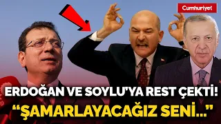 Ekrem İmamoğlu, Erdoğan ve Soylu'ya canlı yayında rest çekiyor: Şamarlayacağız seni