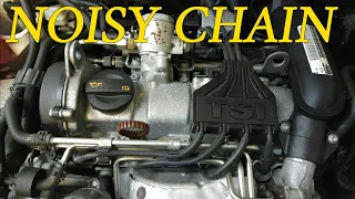 VW 1.2 TSi objawy zużytego łańcucha rozrządu, VW NOISY TIMING CHAIN rattling Noise