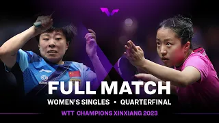 FULL MATCH | WANG Yidi vs SHIN Yubin | WS QF | #WTTXinxiang 2023