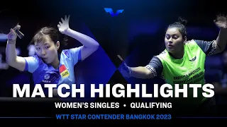 Wu Yangchen vs Sutirtha Mukherjee | WS Qual | WTT Star Contender Bangkok 2023