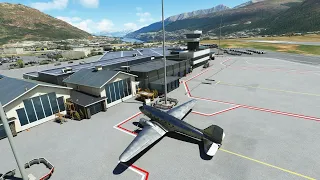 Flying from Queenstown to Alexandra in New Zealand in the Douglas DC-3 in Microsoft Flight Simulator