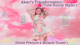 Idol x Warrior Miracle Tunes x Smile Pretty Cure| Akari’s Transformation! (Cure Sunny Style)