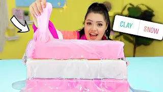 I Let My Followers Control My Slime! Jumbo Clear Clay Slime