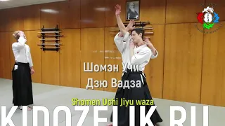 Техники Айкидо. Шомэн Учи Дзю Вадза.   Techniques of Aikido. Shomen Uchi Ju waza.