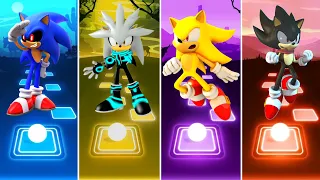 Sonic Exe 🆚 Silver Sonic 🆚 Super Sonic 🆚 Dark Sonic || Tiles Hop Gameplay 🎯🎶