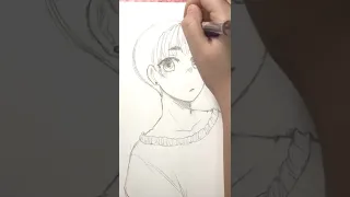 How I draw anime girl hair! P1 😍 This is 60 seconds yet hopefully this helps in any way ☺