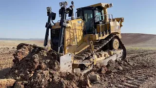 Caterpillar D9T Bulldozer Levelling Out Huge Mining Area