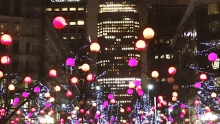 Spectacular Winter Lights Festival at Canary Wharf, London 2017