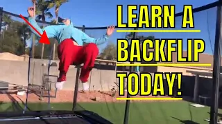 How To LEARN TO DO A BACKFLIP FOR BEGINNERS ON TRAMPOLINE!