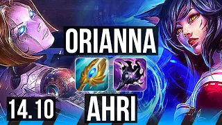 ORIANNA vs AHRI (MID) | 10/1/4, Legendary | EUW Master | 14.10