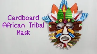 Cardboard African Tribal Mask || Wall Decor || Cardboard craft