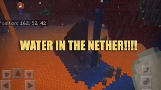 PLACING WATER IN THE NETHER-MINECRAFT !!! (without mods)