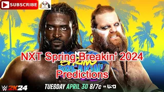 NXT Spring Breakin' 2024 NXT North American Championship Oba Femi vs. Ivar  Predictions WWE 2K24