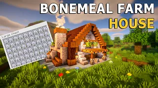 Minecraft AUTOMATIC BONEMEAL FARM HOUSE for Any WORLD in 1.20 | Aesthetic Farm