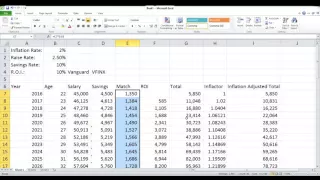 Retirement Planning Spreadsheets  3:  Adding Inflation and Raises to the Model