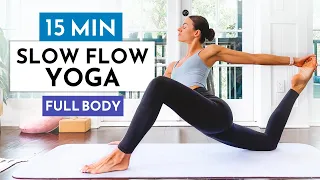 15 Min Slow Flow Yoga | Full Body Yoga Class