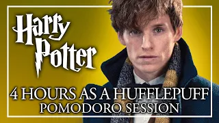 🦡4 HOURS AS A HUFFLEPUFF🦡 Harry Potter Pomodoro Session, Hogwarts Ambience Newt Scamander Study ASMR