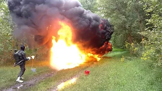 Flammenwerfer 18 (FmW 18) Flamethrower Test Footage Compilation