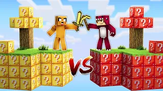 ISLA de LUCKY BLOCKS de MIKECRACK vs. ISLA de LUCKY BLOCKS de RAPTOR Y FRAN! 😱❓ MINECRAFT MODS