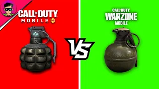 Call Of Duty Mobile Vs Warzone Mobile | Throwable Weapons Comparison