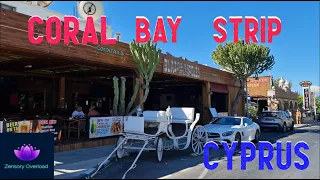 Coral Bay Avenue Strip | Paphos Cyprus Peyia | Bars Restaurants & Shops Walk