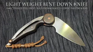 KNIFE MAKING / light weight bent down knife 수제칼 만들기 #114