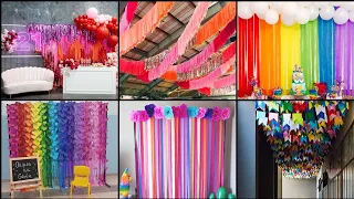 Crepe Paper Decor Ideas || Party Decoration Ideas | Birthday Decoration Ideas | Amazing Craft Ideas