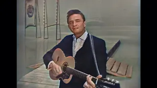 Johnny Cash - Ring of Fire (1964) (Live on the Jimmy Dean Show) (AI Colourised)