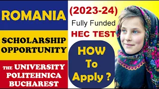 Romania Scholarship 2023 for Master & Engineering Programs | Fully Funded Scholarship