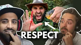 Coyote Peterson Taking Bites from Insects Testing His Pain Index and Everyone is Saying it's Fake