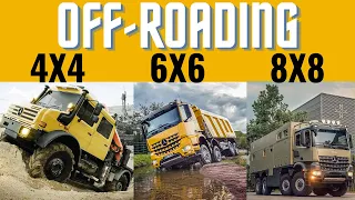 OFF-ROAD Test with Mercedes-Benz AROCS 4X4 , 6X6 And 8x8 | Very Advanced technology 2023#offroad