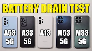 Samsung A53 / A33 / A13 / M53 / M33 🔥 Battery Drain Test 🔋