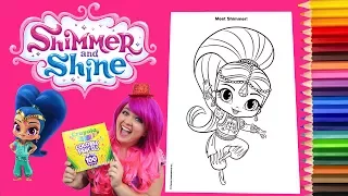 Coloring Shimmer and Shine Coloring Book Page Crayola Colored Pencils | KiMMi THE CLOWN