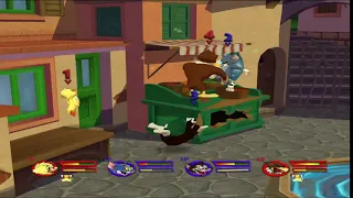 Tom and Jerry in War of the Whiskers Tournament Quacker vs. Tom and Butch vs. Eagle