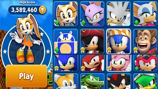 Sonic Dash - Cream New Character Unlocked and Fully Upgraded - All Boss Battle Eggman and Zazz