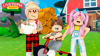 ROTINA DA FAMÍLIA DA VOVÓ NA FAZENDA! Roleplay Livetopia- ROBLOX