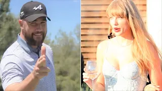Travis Kelce Playing Golf in Taylor Swift Property in Las Vegas 30th April 2024