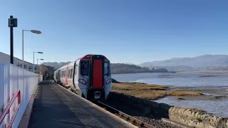 TFW Class 197 197011 arrives/departs Glan Conwy 13/02/2023