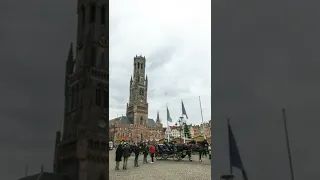 Grote Markt square in Bruges, Belgium