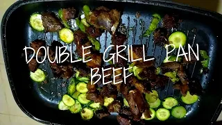 Cook with me| How to cook beef using the double grill pan/grilled beef,| Lyn Afros