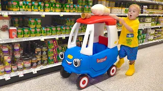 Chris and Mom try to find healthy ice cream in supermarket