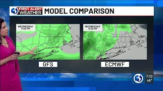 FORECAST: Warmer today with a few light showers possible late tonight