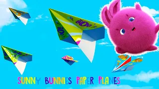 Making Paper Planes - SUNNY BUNNIES DIY | Arts & Crafts | Get Busy | Cartoons for Kids