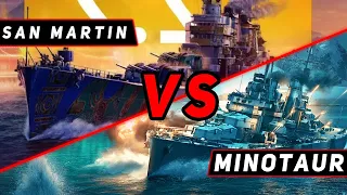 КРЕЙСЕР MINOTAUR VS SAN MARTIN! ЧТО ОКАЖЕТСЯ СИЛЬНЕЕ?! ! МИР КОРАБЛЕЙ/WORLD OF WARSHIPS