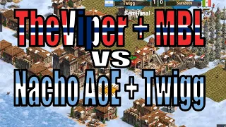 😱EN VIVO: THEVIPER+MBL vs NACHO AOE + TWIGG