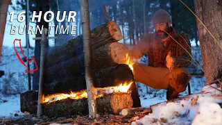 Discover the Secrets of the ALL NIGHT FIRE | Winter Bushcraft