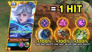 FINALLY NEW PERFECT 1 HIT BUILD MIYA IS HERE!! │ BUILD TOP 1 GLOBAL MIYA ~ MLBB