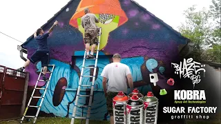 Painting house at GRAFFITI RANCH Legrad 🐔 OBG crew