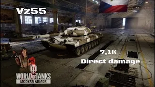 Vz55 in Autovía: 7,1K direct damage | World of Tanks | Wot console